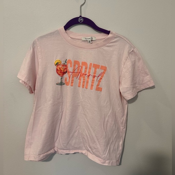 Francesca's Collections Pink Spritz Tee - Picture 1 of 3
